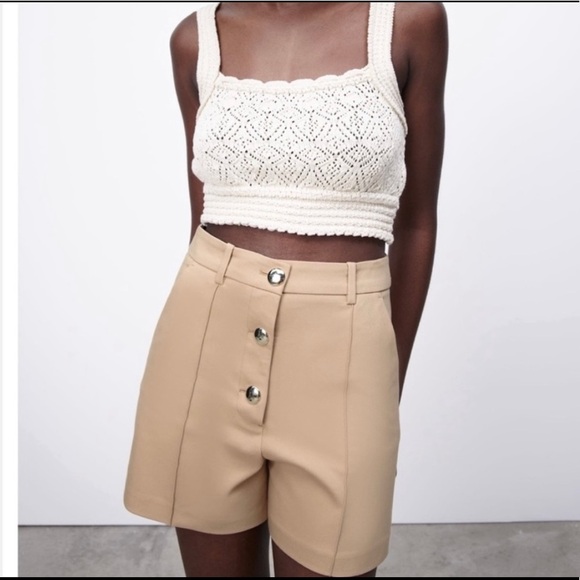 NEW Zara tan shorts - Picture 6 of 10